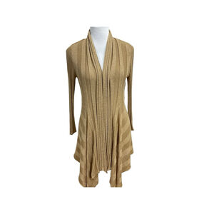 INC International Concepts Gold Knit Cardigan Sweater Size M